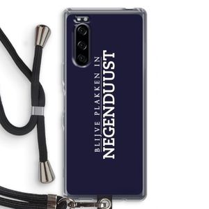 Blijve plakken in Negenduust: Sony Xperia 5 Transparant Hoesje met koord