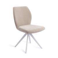 Jesper Home Draaibare Eetkamerstoel 'Ikata' Turn White, kleur Sand Strand