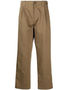 STUDIO TOMBOY pantalon chino droit à design plissé - Marron