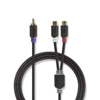 Nedis Subwoofer-Kabel | RCA Male | 2x RCA Female | 0.2 m | 4.0 mm | 1 stuks - CABW24010AT02 CABW24010AT02