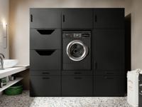 Kast WASHING 1 machine met kast voor wasgoed LARGE zwart