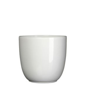 Bloempot Pot rond es/19 tusca 20 x 22.5 cm wit Mica - Mica decorations