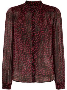 Zadig&Voltaire chemise Tino Crush à coupe mi-transparent - Noir