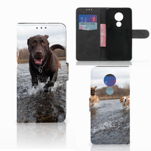 Motorola Moto G7 Power Telefoonhoesje met Pasjes Honden Labrador