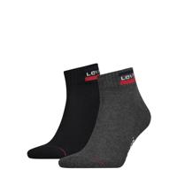 Levi's Mid Cut Sprtwr Logo Mid Grey/ Black 2-Pack-43/46