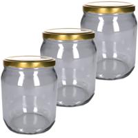 Weckpot/inmaakpot - Set van 12x stuks - 540 ml - glas - met schroefdeksel