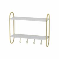 Wandkapstok DKD Home Decor Metaal MDF Glam (50 x 15 x 43 cm)