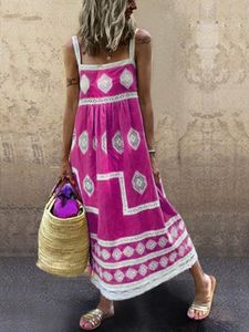 Bohemian loose casual large size dress