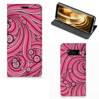 Samsung Galaxy S8 Bookcase Swirl Pink - thumbnail
