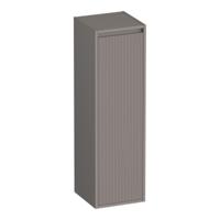 Brauer Adore - Wavy - Hoge Kast - 120 cm - 1 Deur - Greeploos - Rechtsdraaiend - Mat Taupe