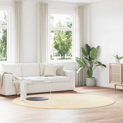 Hoogpolig vloerkleed NAVARRA 240x240 cm polyester crmekleurig