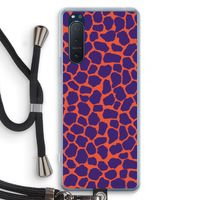 Purple Giraffe: Sony Xperia 5 II Transparant Hoesje met koord