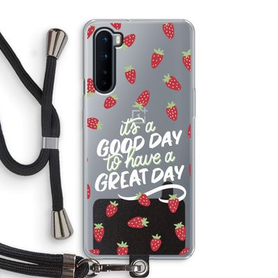 Don't forget to have a great day: OnePlus Nord Transparant Hoesje met koord