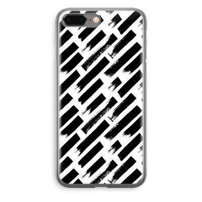 Zwarte vegen: iPhone 8 Plus Transparant Hoesje