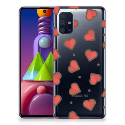 Samsung Galaxy M51 | TPU bumper | Hearts