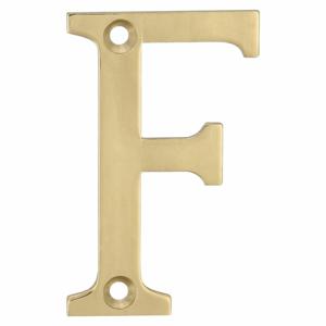 AMIG Huisnummer/letter F - massief messing - 5cm - incl. bijpassende schroeven - gepolijst