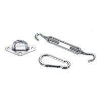 Schaduwdoek ophangaccessoires - 3 delig - metaal
