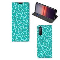 Sony Xperia 5 II | Bookcase | Cracks Blue