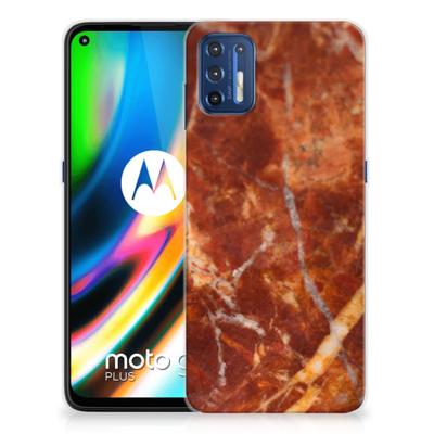 Motorola Moto G9 Plus | TPU | Siliconen hoesje | Marmer Bruin