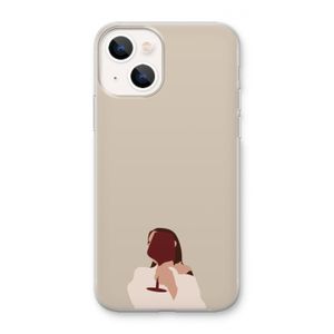 I drink wine: iPhone 13 mini Transparant Hoesje