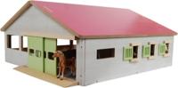 Kids Globe Paardenstal met 3 boxen en binnenbak