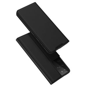 Dux Ducis - Pro Serie Slim wallet hoes - Samsung Galaxy S21 Ultra - Zwart