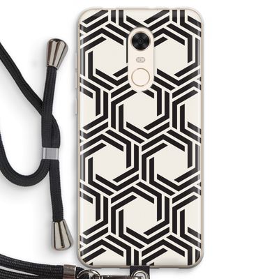 Geometrisch patroon: Xiaomi Redmi 5 Transparant Hoesje met koord