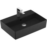 Villeroy & Boch Memento 2.0 opzetwastafel 60x42cm met overloop m. 1 kraangat Ebony 4A0760S5