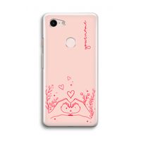 Love is in the air: Google Pixel 3 Transparant Hoesje