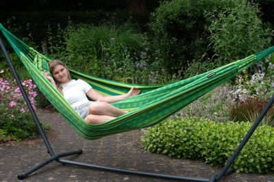 Hangmat met Standaard Tweepersoons 'Easy & Chill' Joyful - Groen - Colombiaanse - 150 kg - Tropilex