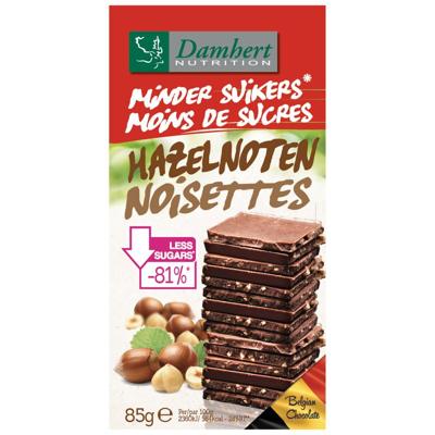 Damhert Chocoladetablet noten minder suikers