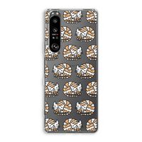 Slapende poes: Sony Xperia 1 III Transparant Hoesje
