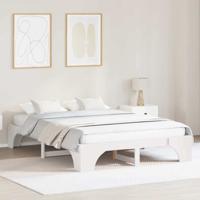 Bedframe Wit 207 x 167 x 30 cm Massief grenenhout