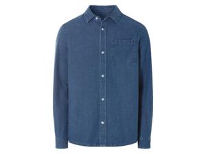 LIVERGY Heren jeans overhemd (Donkerblauw, L)
