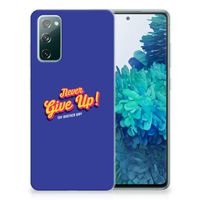 Samsung Galaxy S20 FE Siliconen hoesje met naam Never Give Up