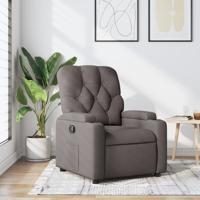 Fauteuil verstelbaar stof taupe