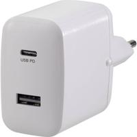 VOLTCRAFT UC-2ACX001 USB-oplader 32 W 1x USB-A, 1x USB-C USB PD Wit Binnen USB Power Delivery (USB-PD)