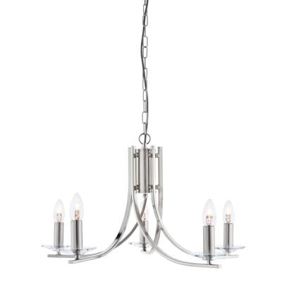 Searchlight Chrome hanglampAscona Ø 62cm - 4165-5SS