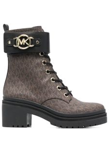 Michael Michael Kors bottes Rory à motif monogrammé - Marron