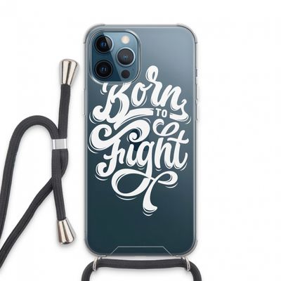 Born to Fight: iPhone 13 Pro Max Transparant Hoesje met koord