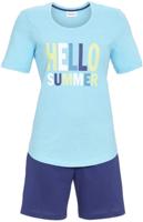 Turquoise shortama zomer katoen