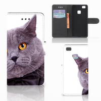 Huawei P9 Lite Telefoonhoesje met Pasjes Kat - thumbnail