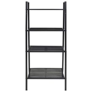 The Living Store Boekenrek - Compact ladderontwerp - 4 schappen - Staal - 62 x 35.5 x 148 cm