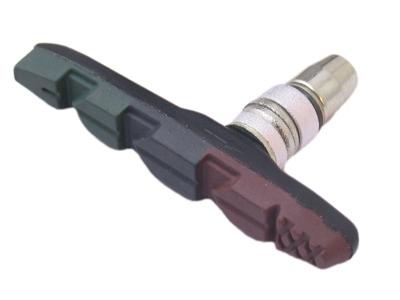 Messingschlager Remblokset v-brake met inbus 70mm triple-color (bruin/zwart/groen)