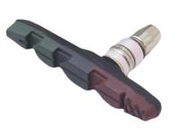 Messingschlager Remblokset v-brake met inbus 70mm triple-color (bruin/zwart/groen)