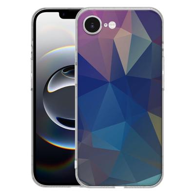 TPU Hoesje iPhone 16e - Polygon Dark Backcover TPU Hoesje iPhone 16e - Polygon Dark Backcover