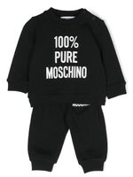 Moschino Kids survêtement en coton à logo imprimé - Noir