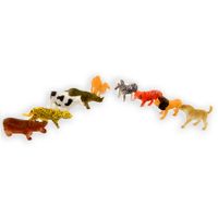 Speelgoed set wilde dieren 9-delig 6 cm voor kinderen   -