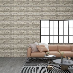 VidaXL 10 st wandpanelen 3d zandkleurige baksteen eps