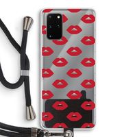 Lips: Samsung Galaxy S20 Plus Transparant Hoesje met koord